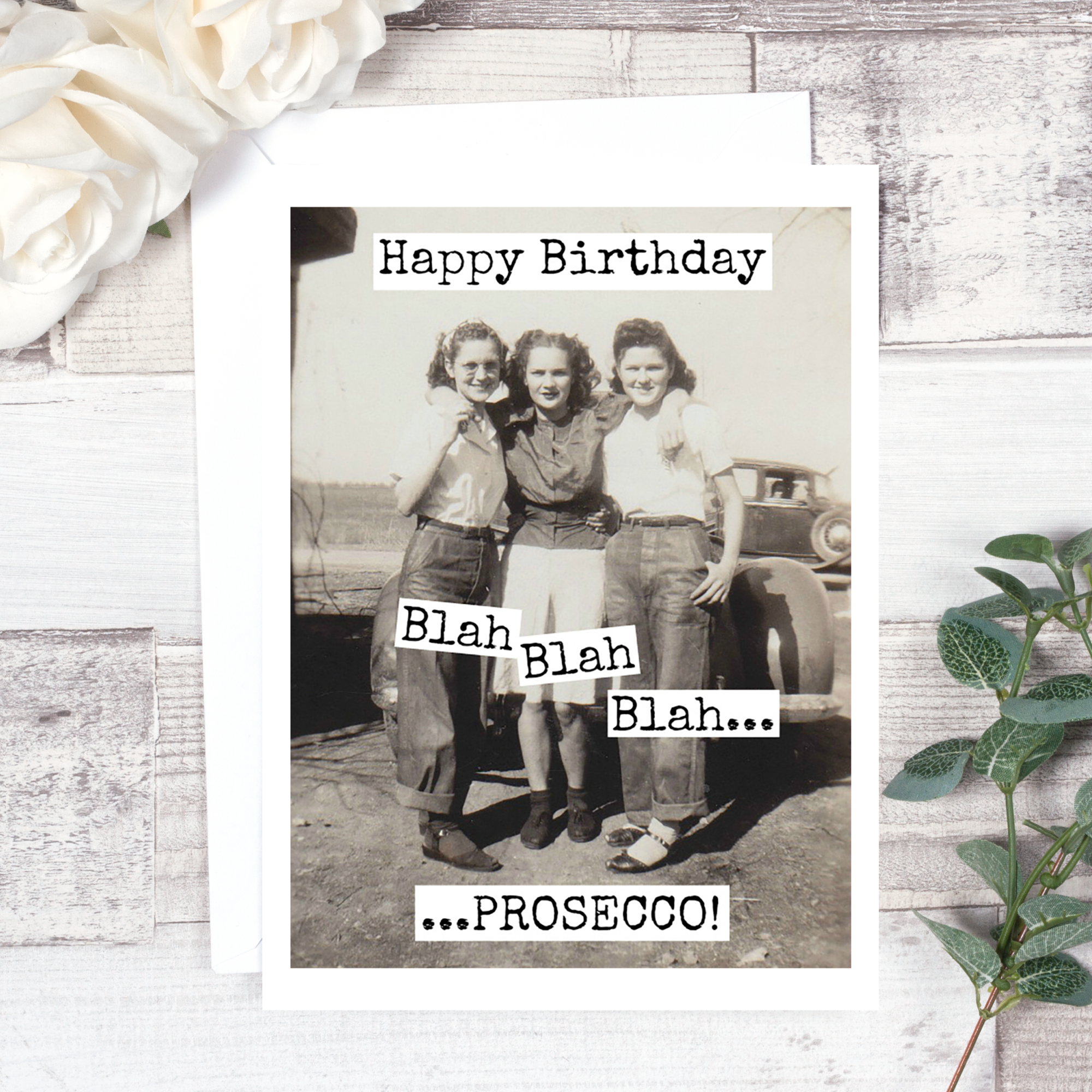Blah Blah Blah Prosecco! Birthday Card