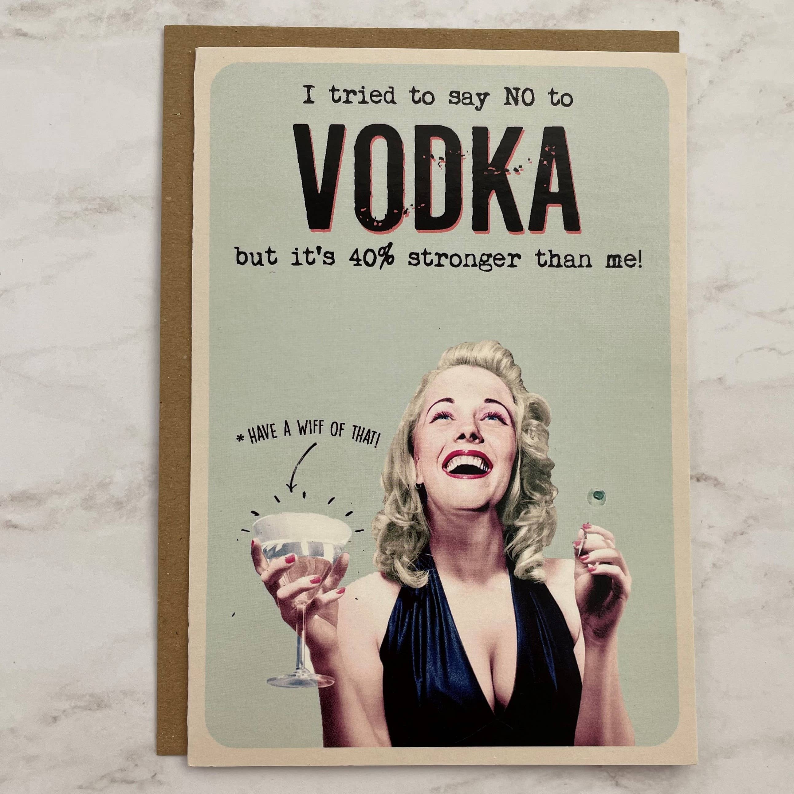Vodka  Birthday Greeting Card