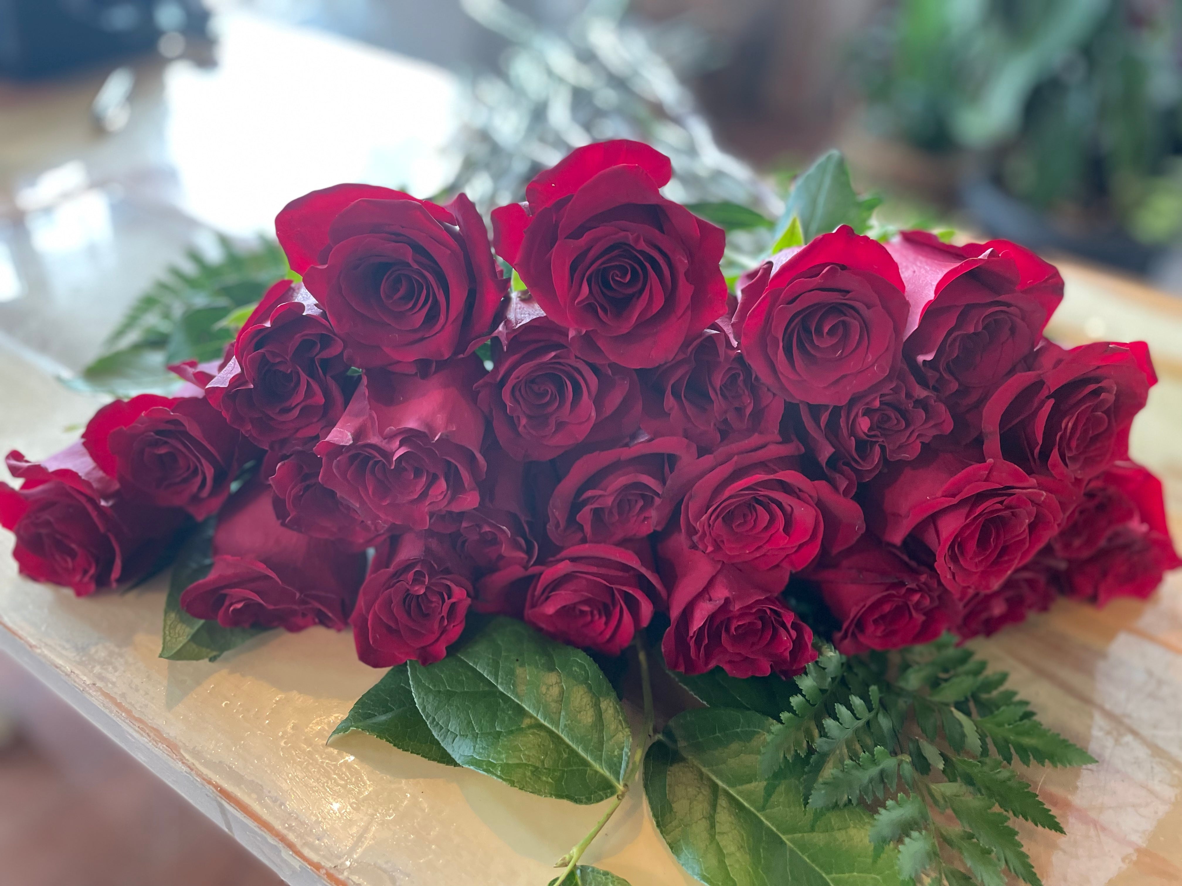 Long Stem Red Roses in Classic Box.