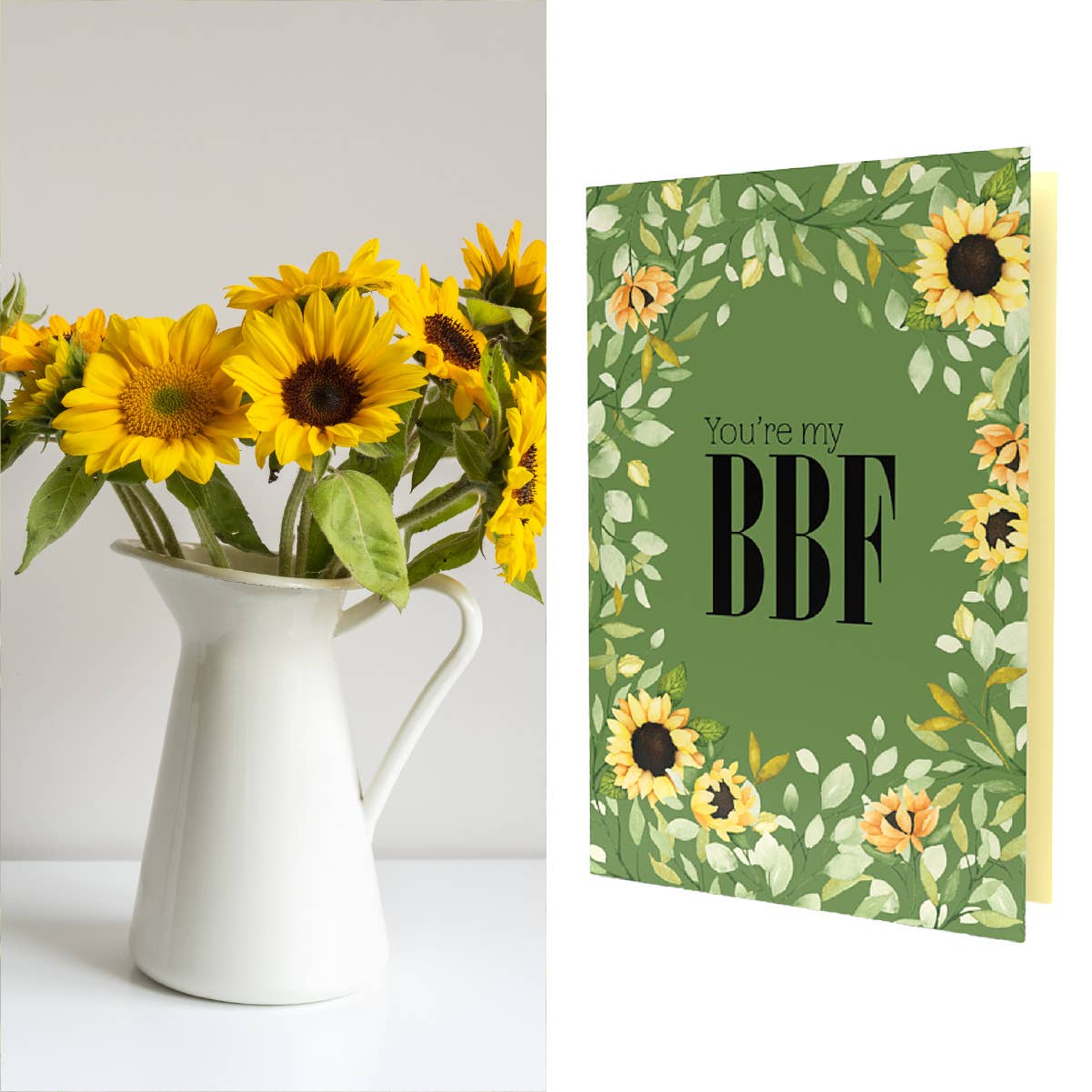"Friends" Growable Card | Best Buds Forever w/Sunflower Seed