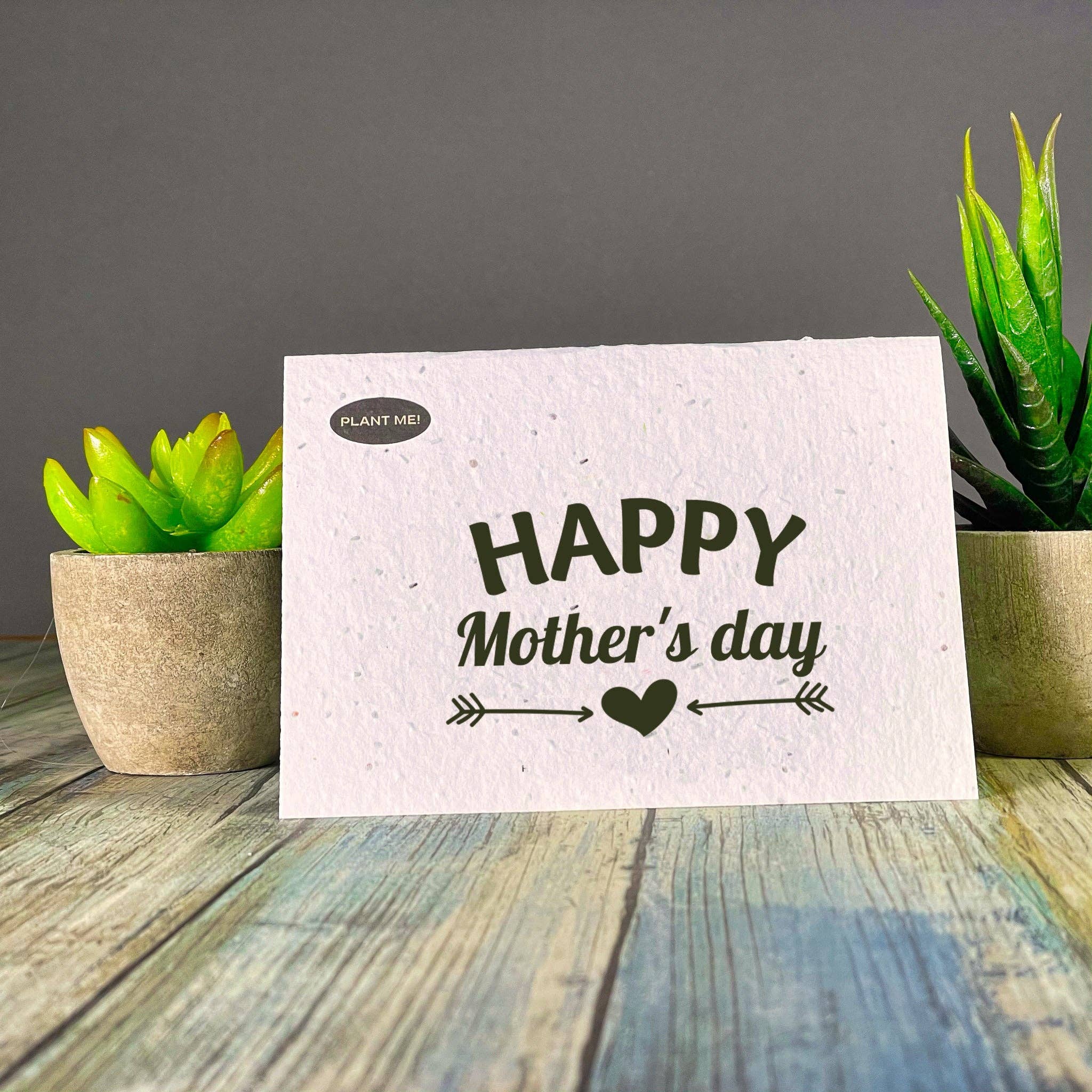 Arrow's & Heart Mothers Day Plantable Greeting Card: Wildflowers