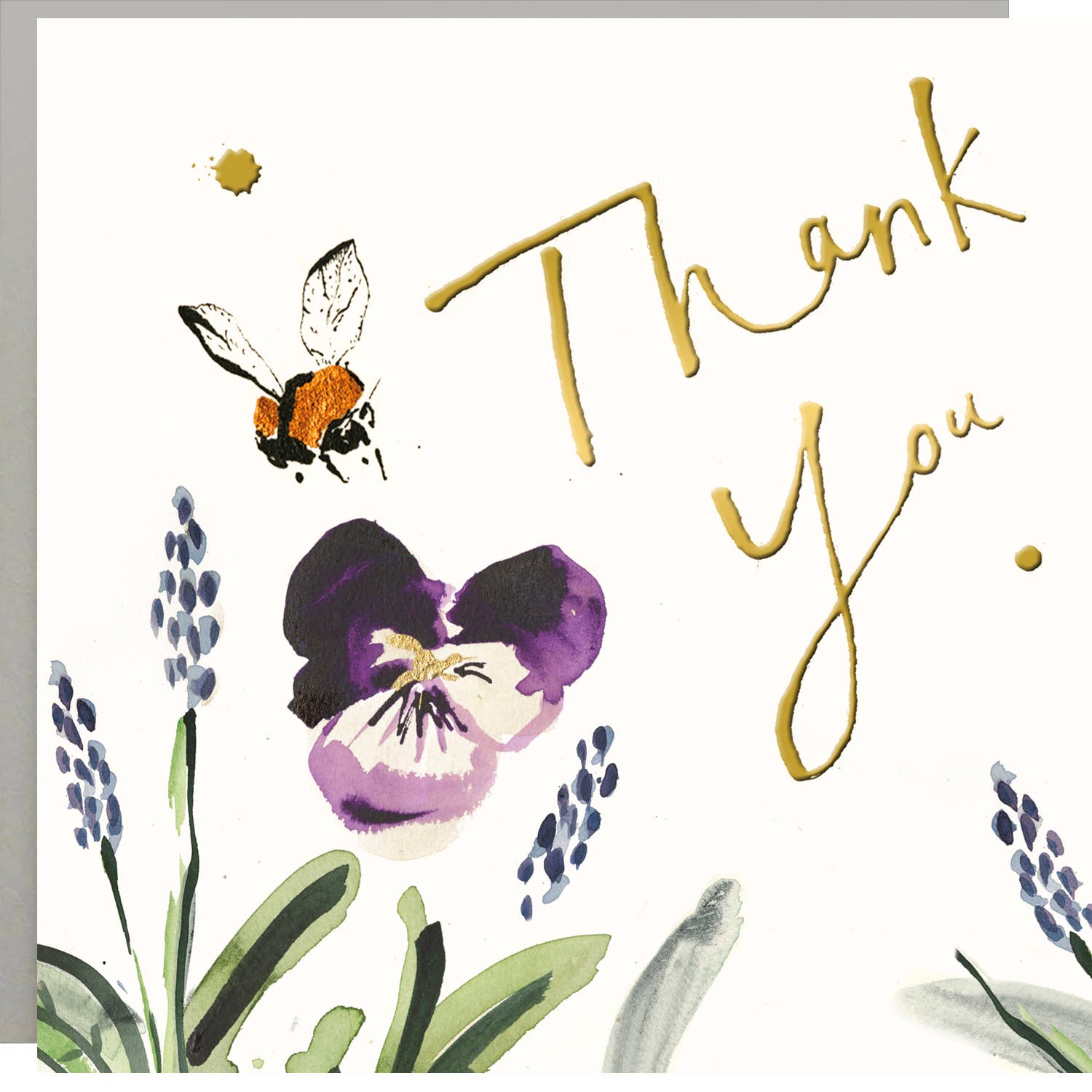 Bumble Bee Thank You Gold Foil Card