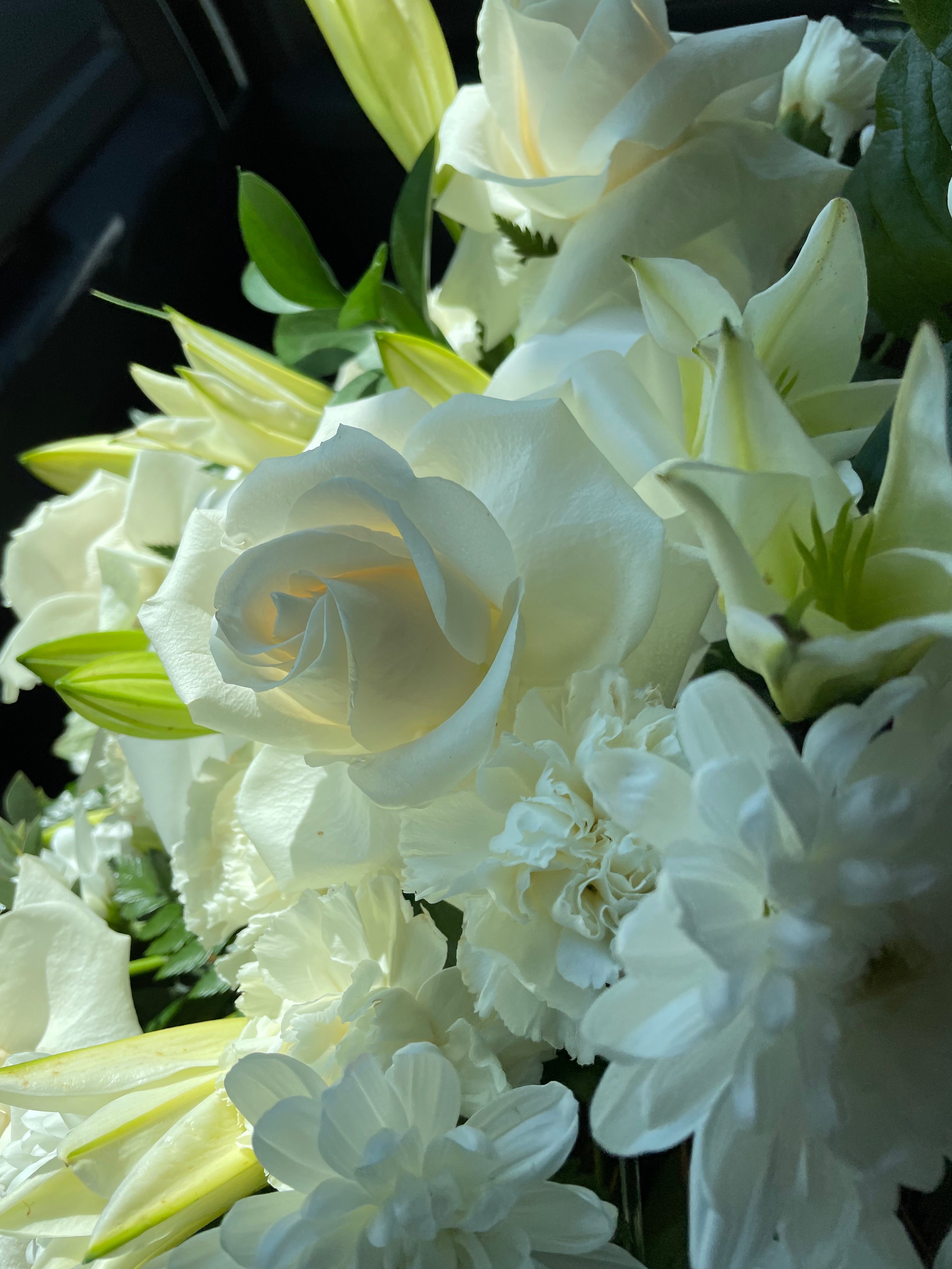 White and Green Designers Choice Vase Arrangement
