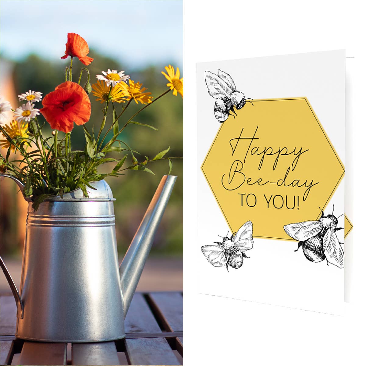 "Birthday" Growable Card | Happy Bee-Day w/Pollinator Seeds