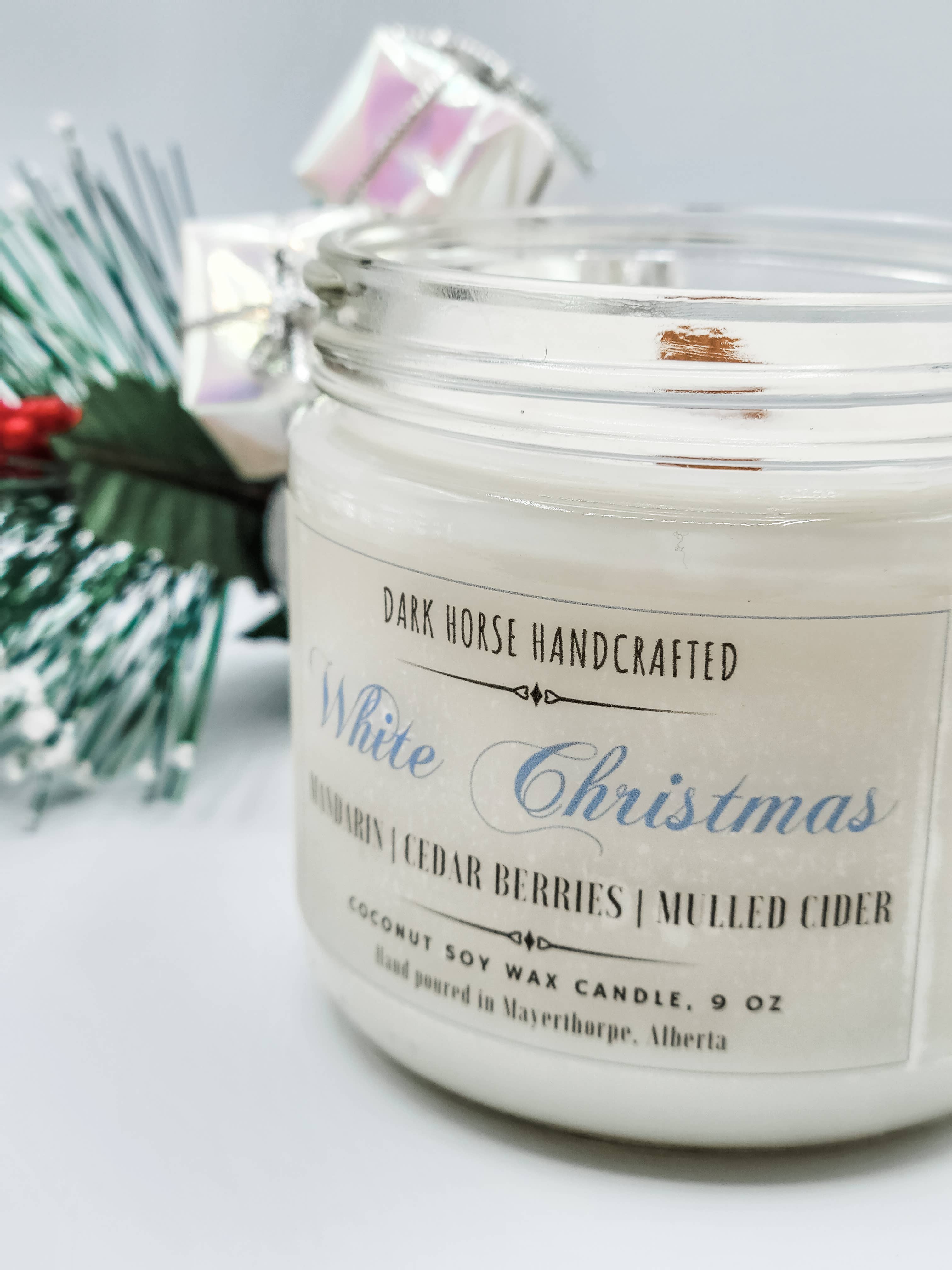 White Christmas - Holiday, Natural Coconut Soy Candle