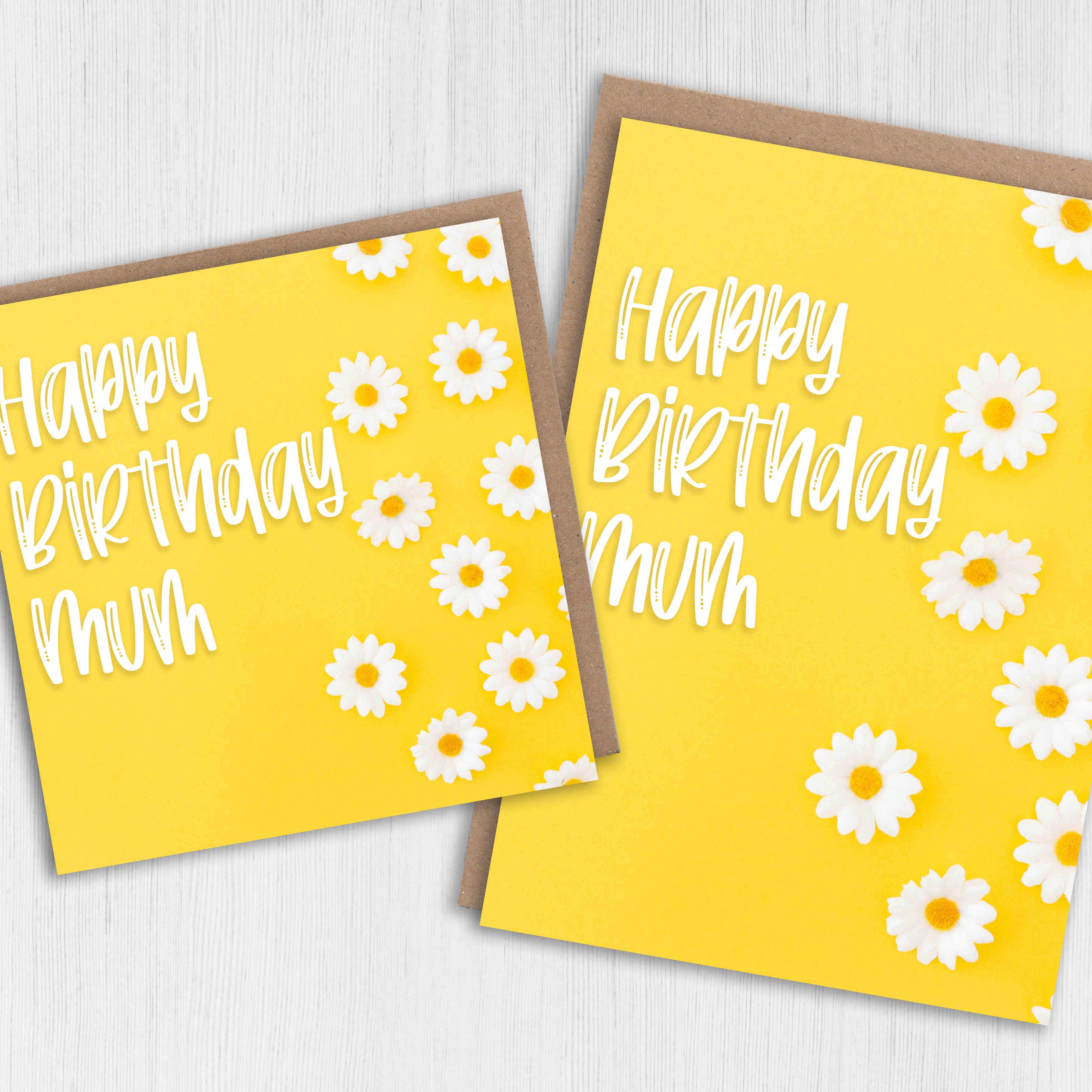 Mum, mom, mother birthday card: Daisies